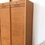 Vintage double curtain filing cabinet