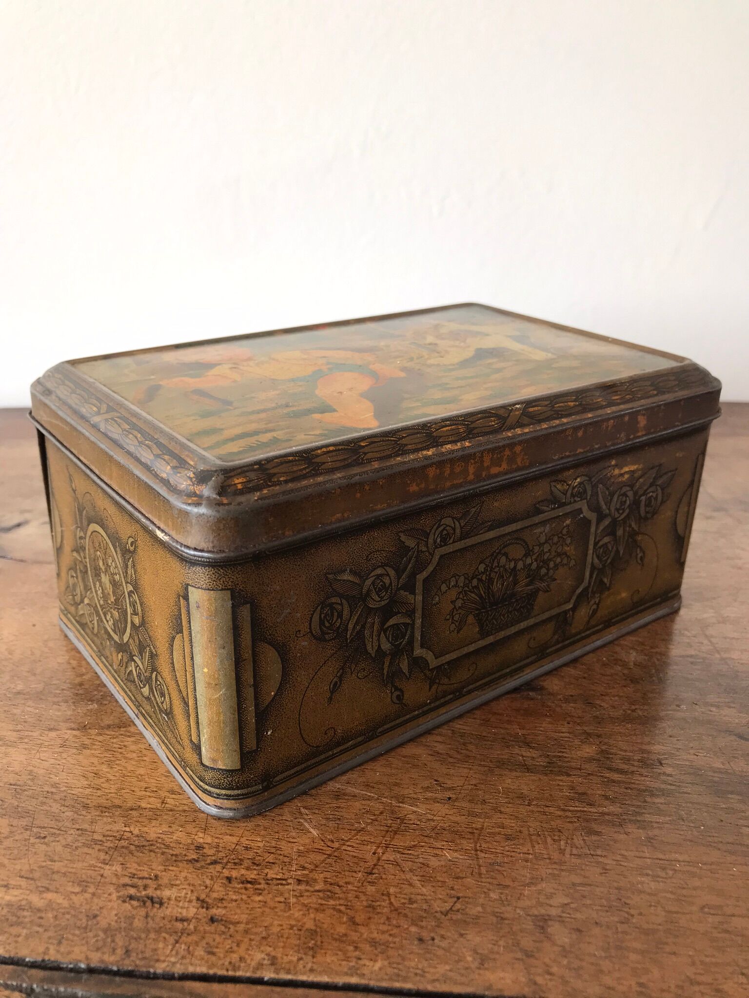 Antique metal box