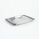 Square stainless steel tray, Danish design, 1970s, made in Denmark