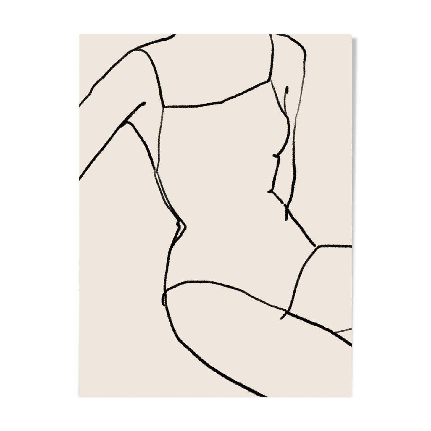 Female figure giclee art print, 50x70cm