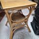 Rattan pedestal table