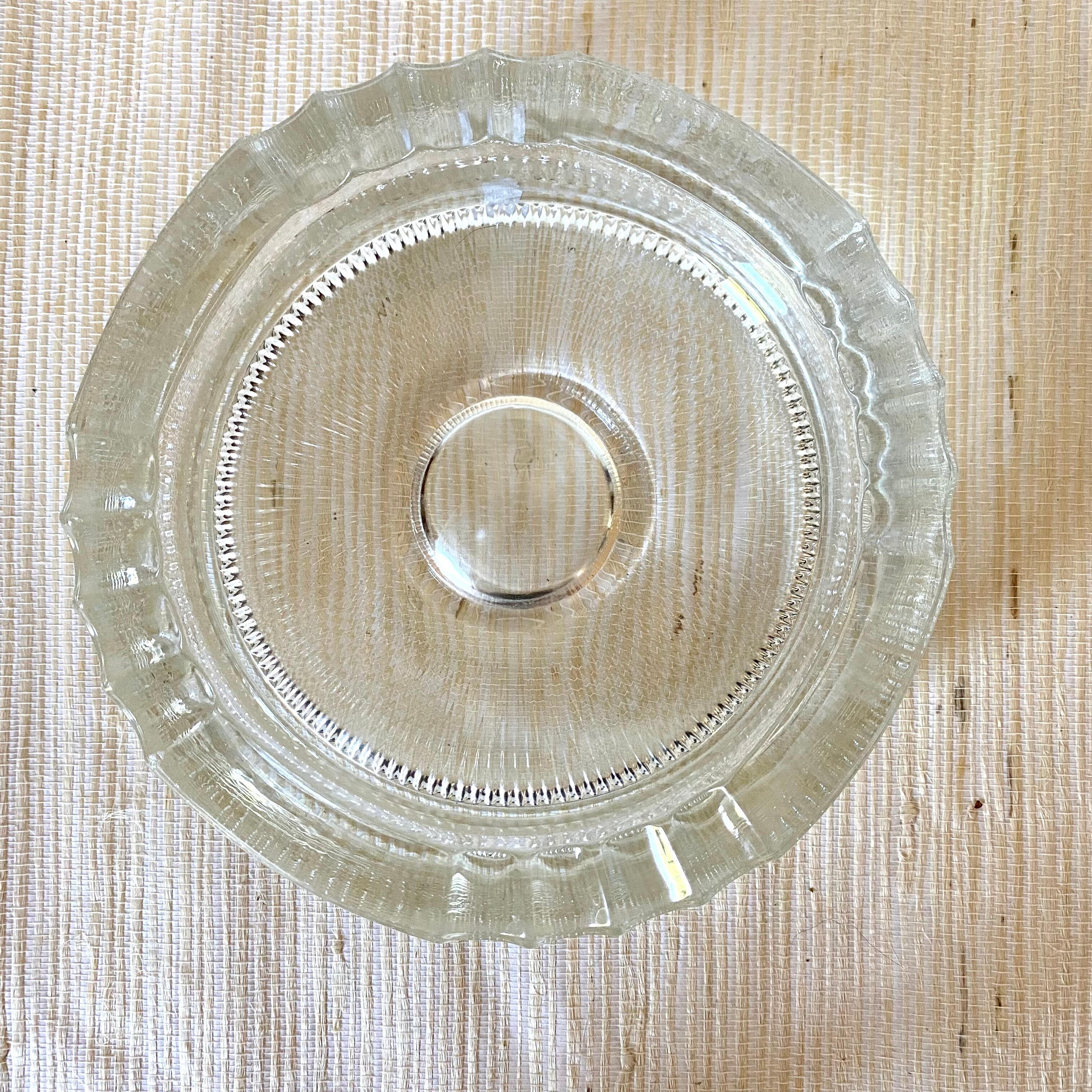 Cendrier vide poche en verre 80's