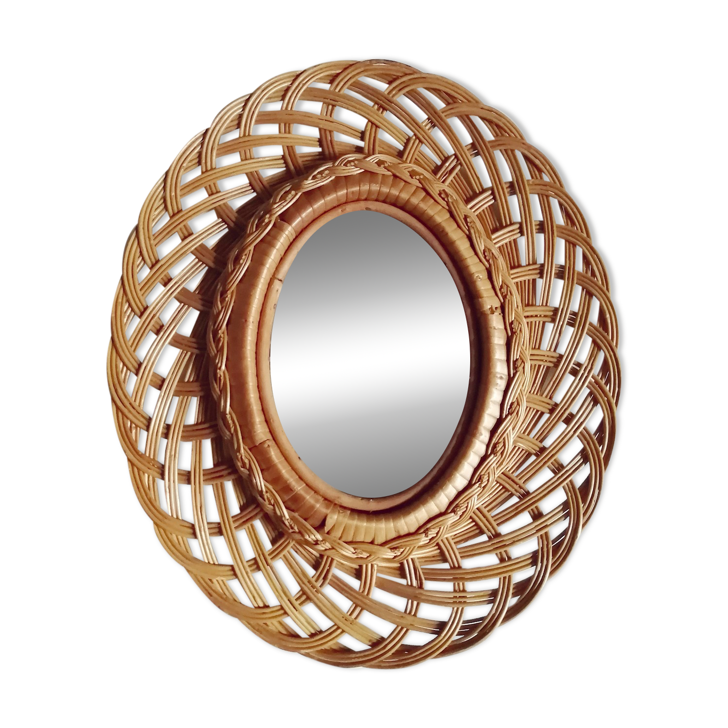 Rattan Mirror