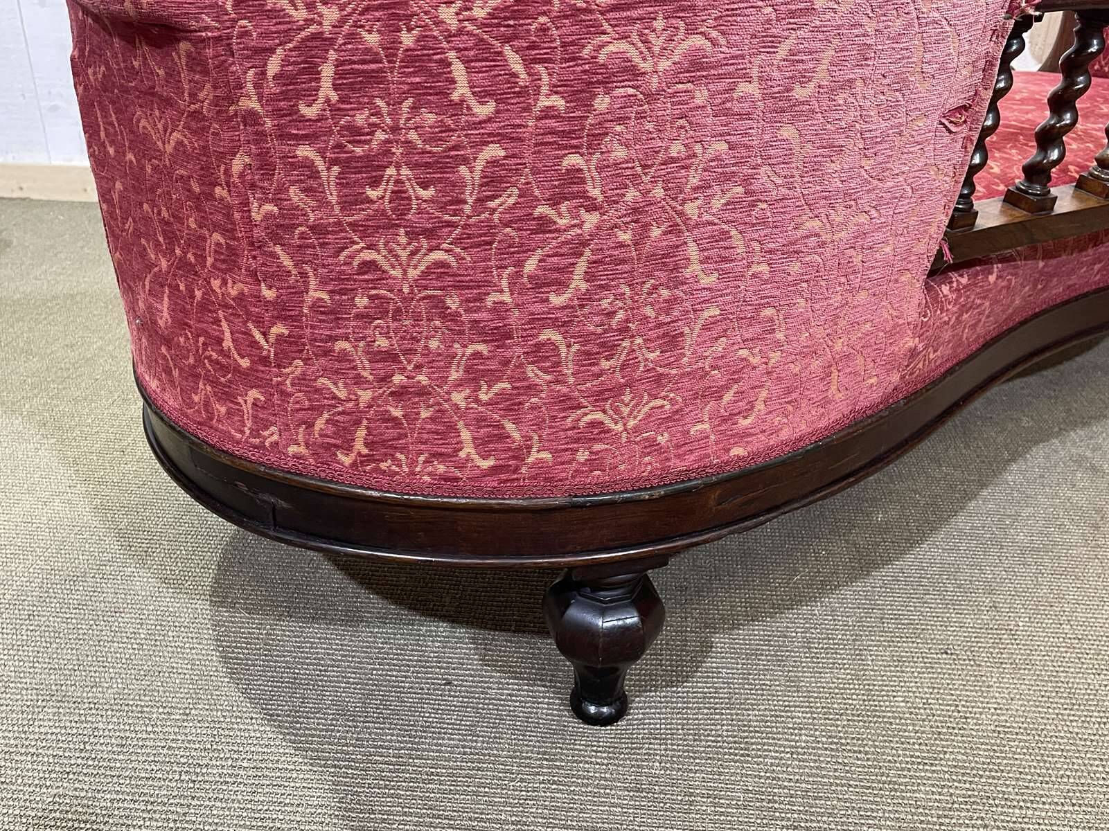 19th century English mahogany bench