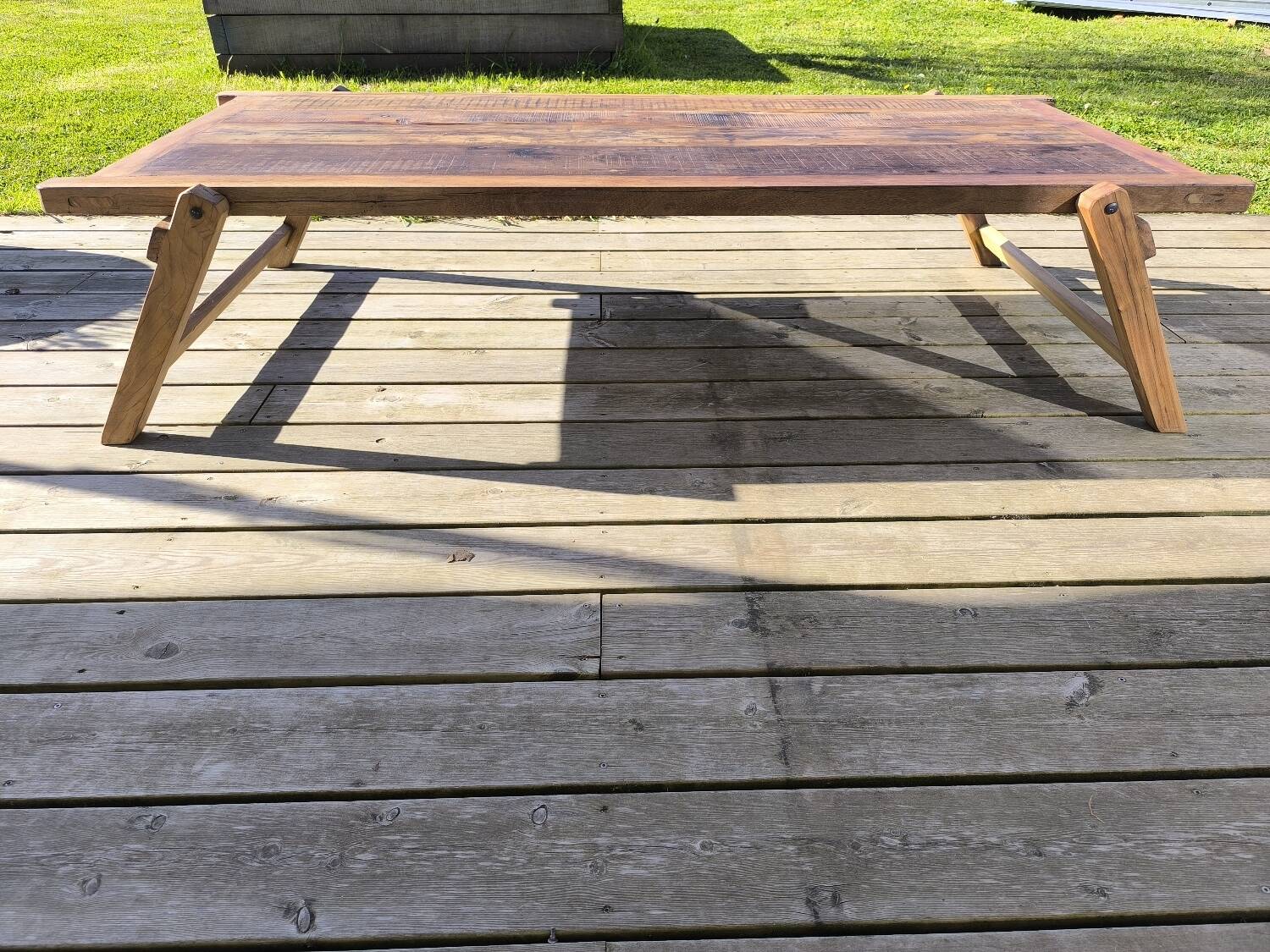 XXL coffee table in recycled wood - Industrial Style &