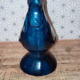 Coq pique fleurs zoomorphe bleu