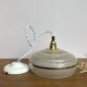 Vintage white and gold glass lampshade suspension