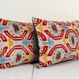 Paire de coussins Ikat