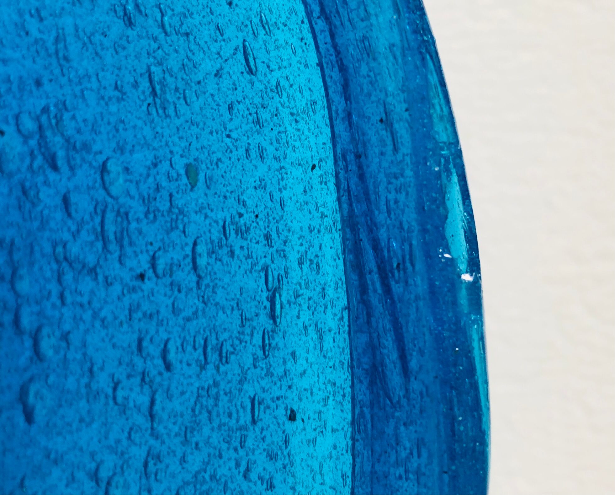 Blue cup blown glass