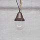 Pair of brass and clear glass industrial pendants