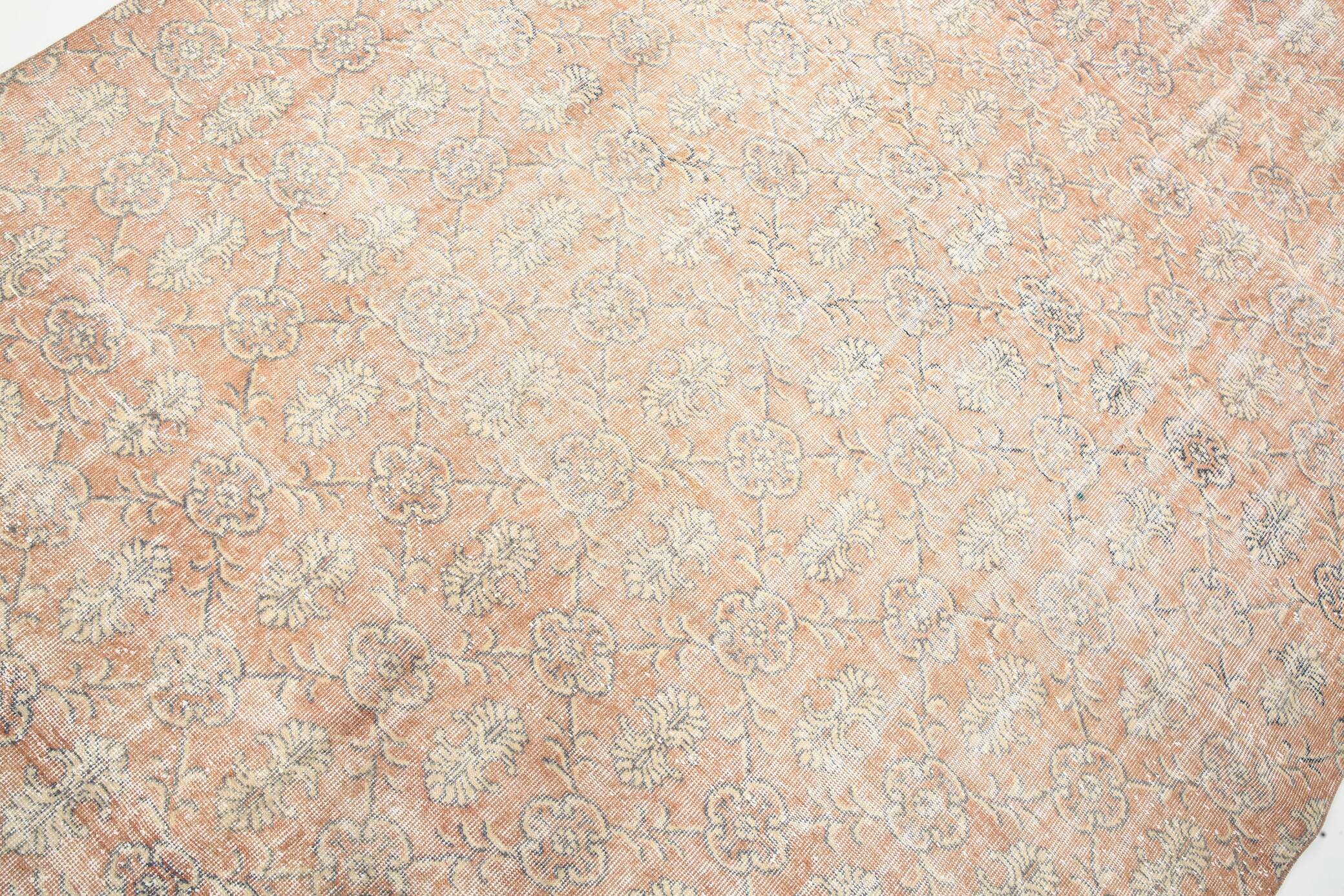 7x11 Muted Orange Classic Vintage Rug, 217x336Cm