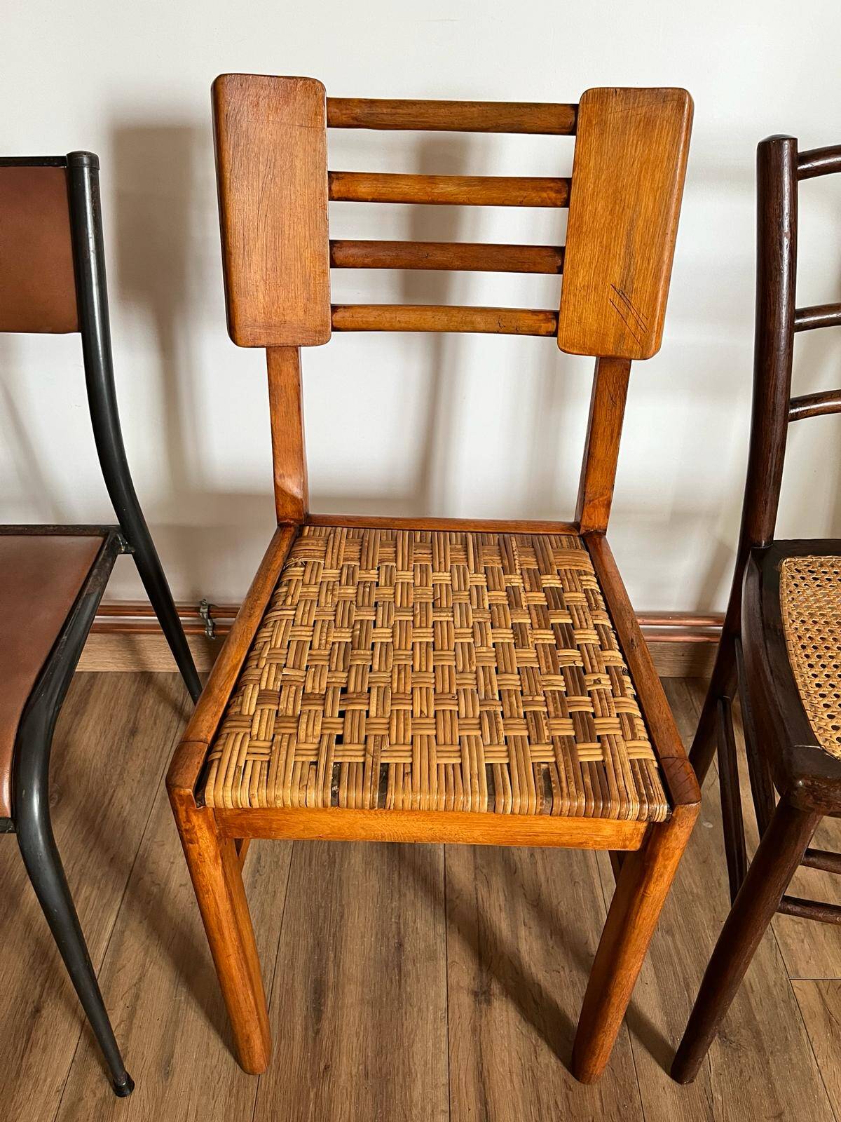 Set of 4 mismatched chairs