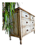 Antique commode, patinated, blue-grey Tuscany.
