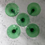 Set of 5 white wine glasses