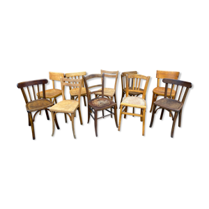 Lot de 10 chaises bistrot