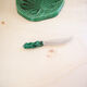 Cheese platter and its art deco green knife