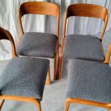 Ensemble de 4 chaises traîneau Baumann