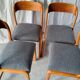 Ensemble de 4 chaises traîneau Baumann