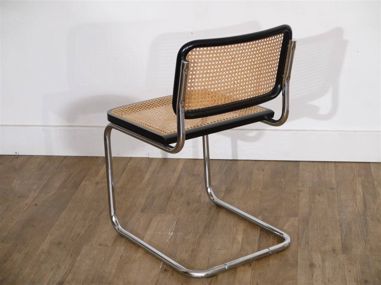 Cesca chair in tubular metal and cane 1970