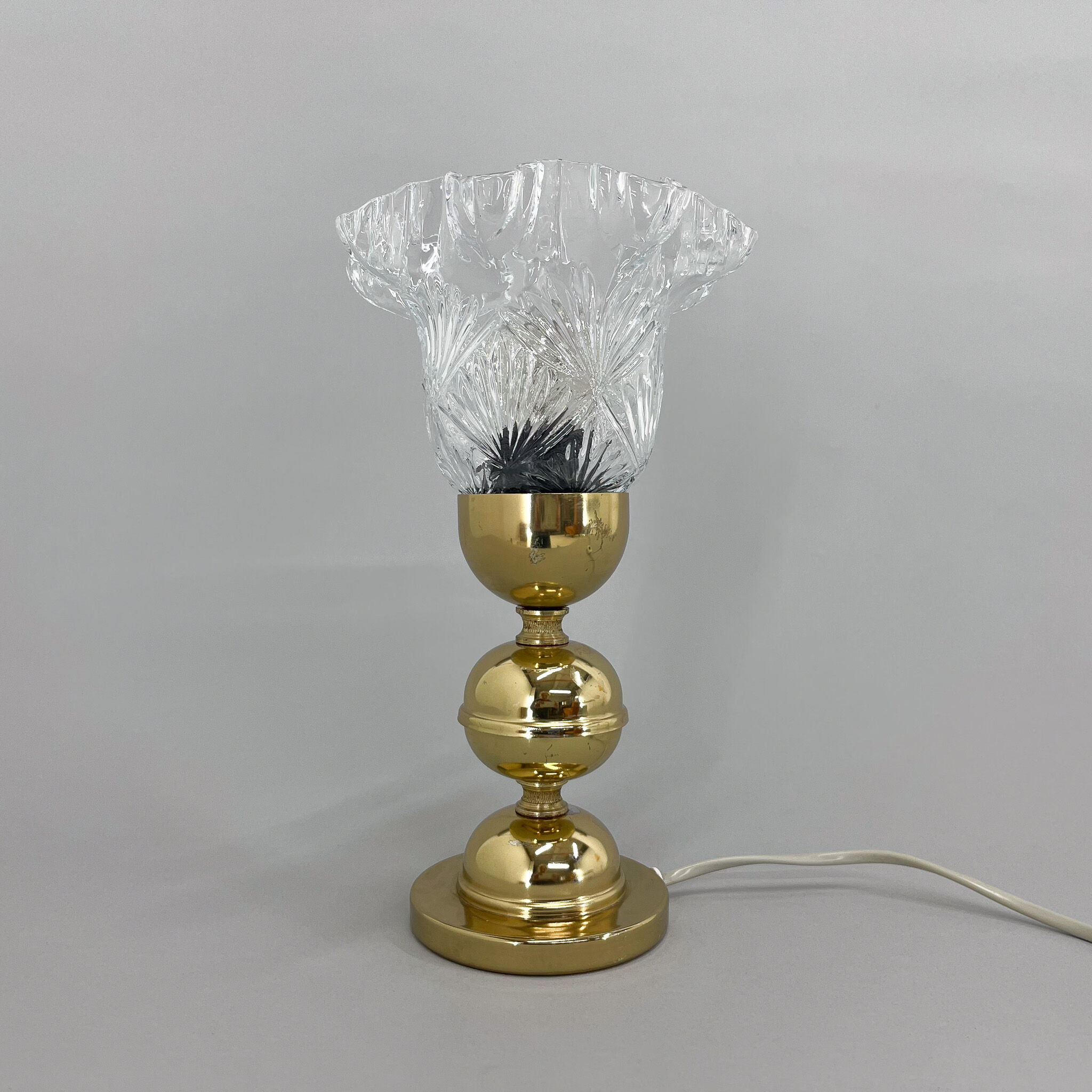 Mid century table lamp by kamenický šenov, labeled, 1960's