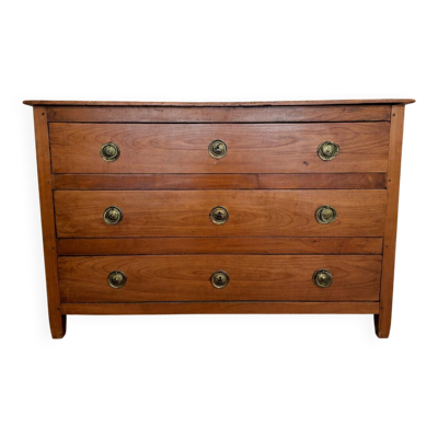 Commode époque Louis XVI en merisier massif (ombp)