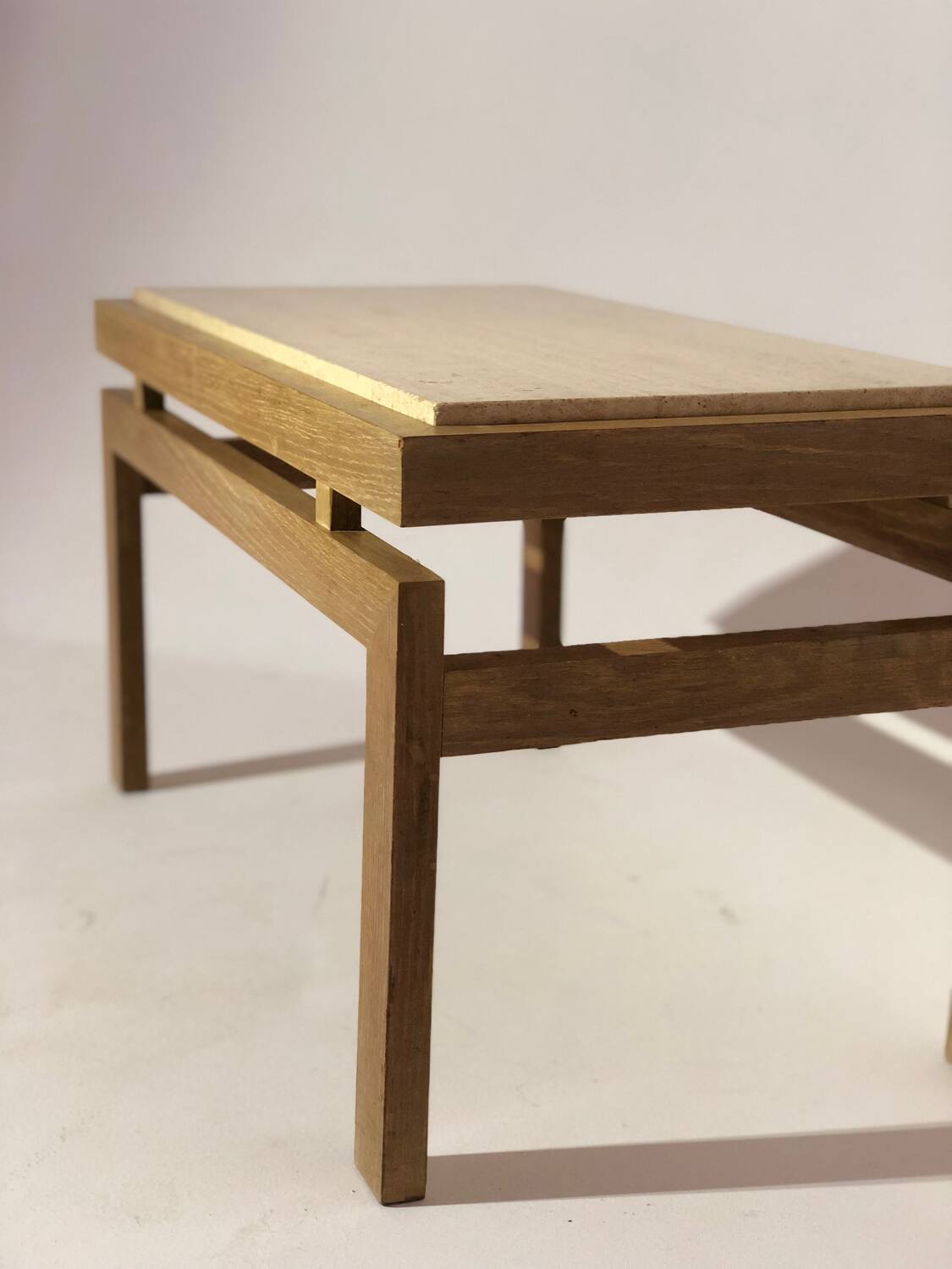 Travertine coffee table
