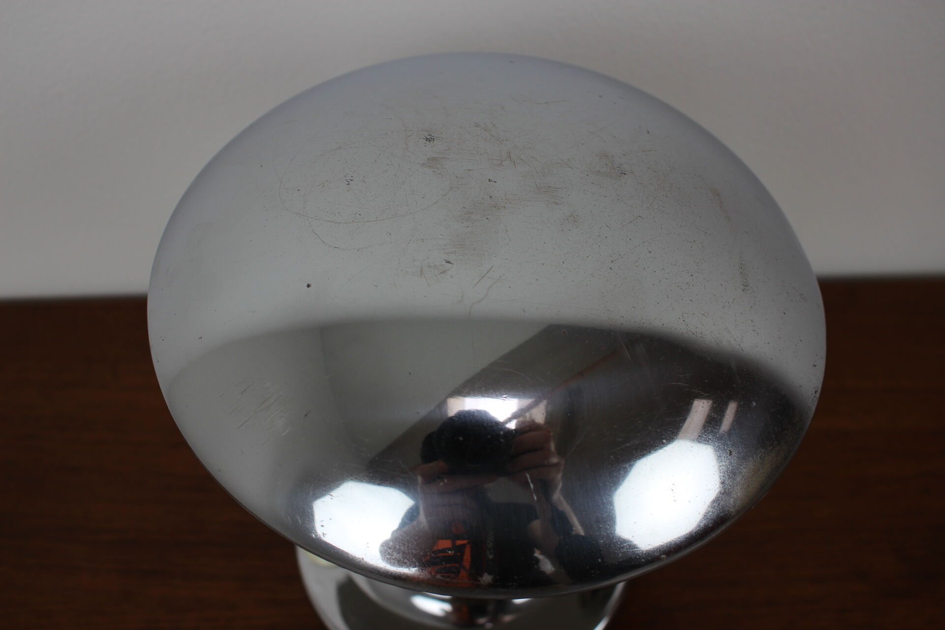 Big bauhaus brass table lamp, 1930