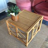 Table basse en rotin