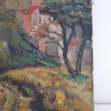 Tableau ancien paysage peinture à l'huile