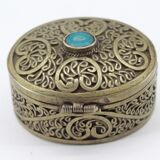 Ethnic filigree jewelry box