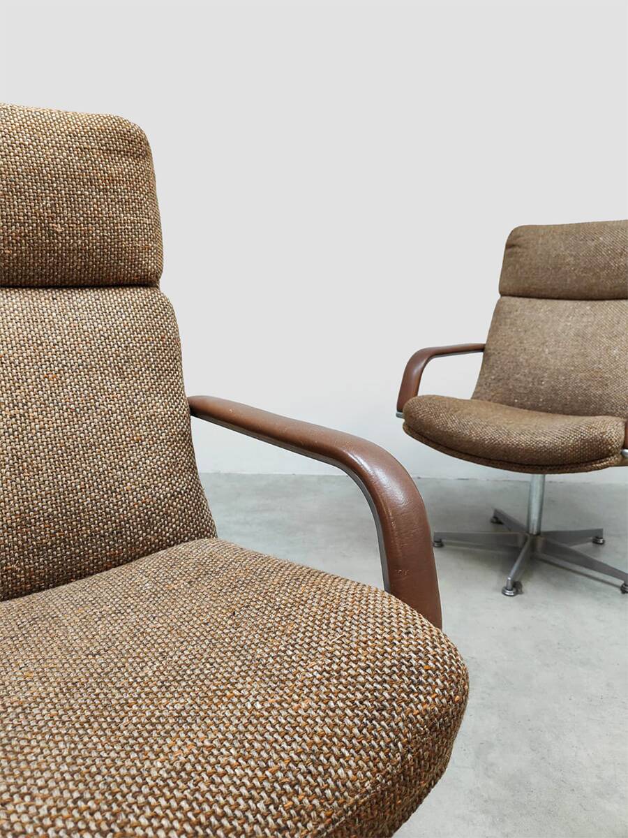 Dutch vintage design channel desk chair Artifort Geoffrey Harcourt