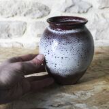 Enamelled ceramic vase signed Rouhier