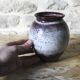 Enamelled ceramic vase signed Rouhier
