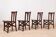 Set of 4 Italian Ecclesiastical Chairs by Caloi, Conegliano Veneto, 20th C.