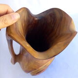 60s olive wood design pitcher