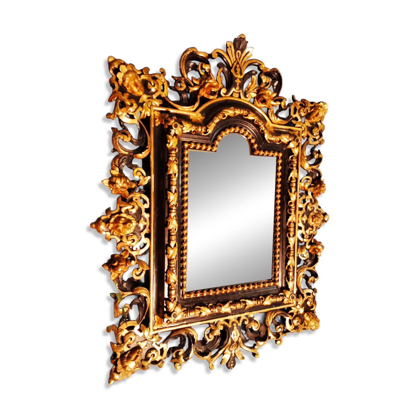 Baroque wall mirror Italy 19th century