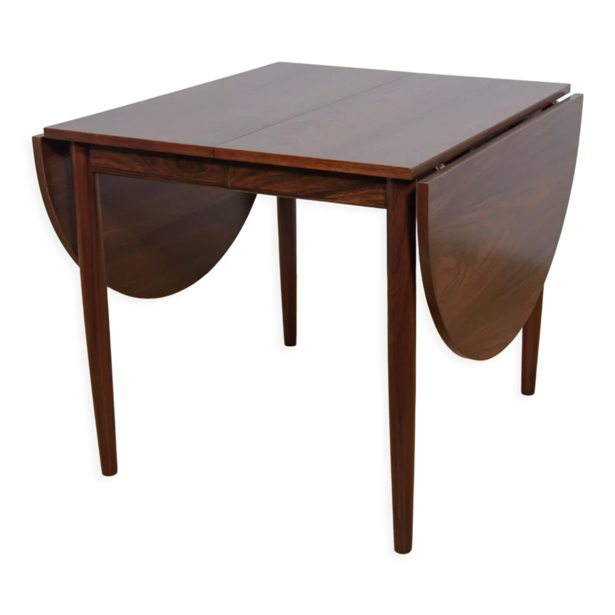 Table à manger danoise extensible en palissandre du milieu du siècle, années 1960