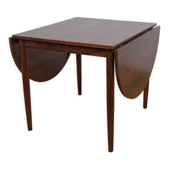 Table à manger danoise extensible en palissandre du milieu du siècle, années 1960