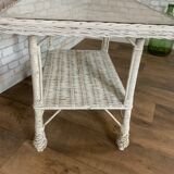 Vintage rattan coffee table 1960