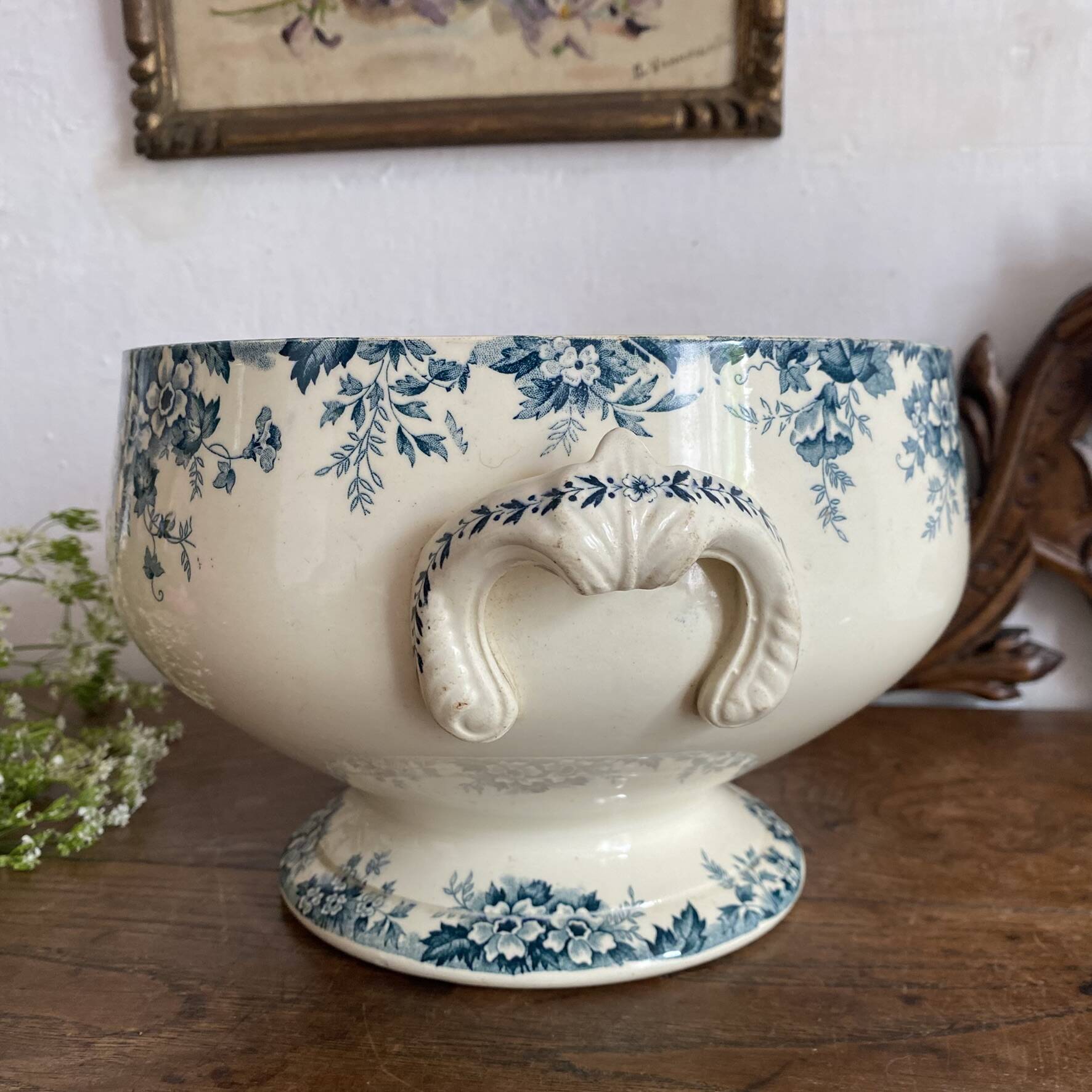 Vegetable dish or fruit bowl in ironstone Marie Louise