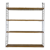 60's 70's oak string shelf module by Kajsa & Nils "Nisse" Strinning Sweden