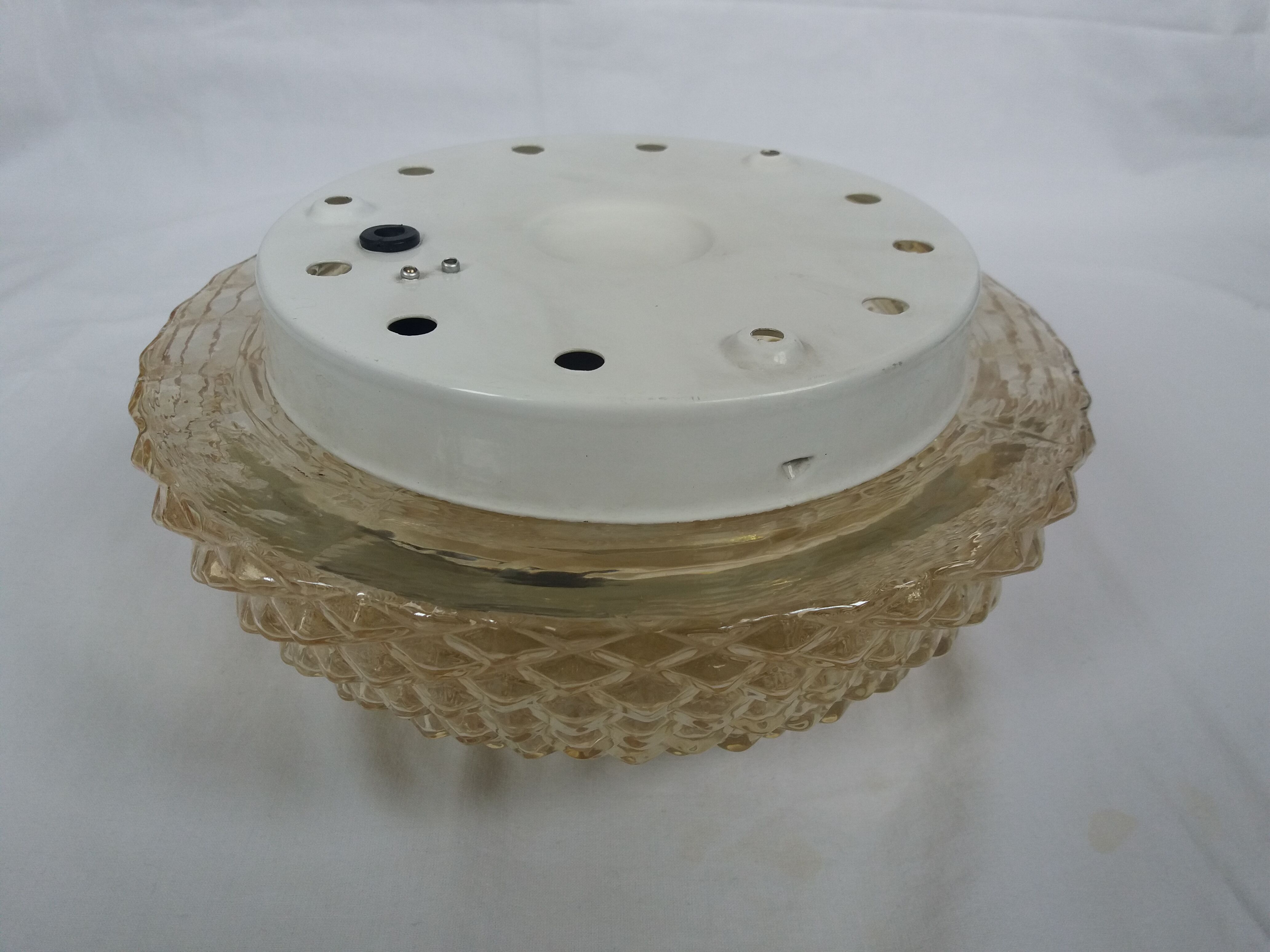 Molded glass wall lamp