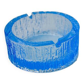 Ice ashtray by Antonio Imperatore, blue murano glass, Italy, 1970