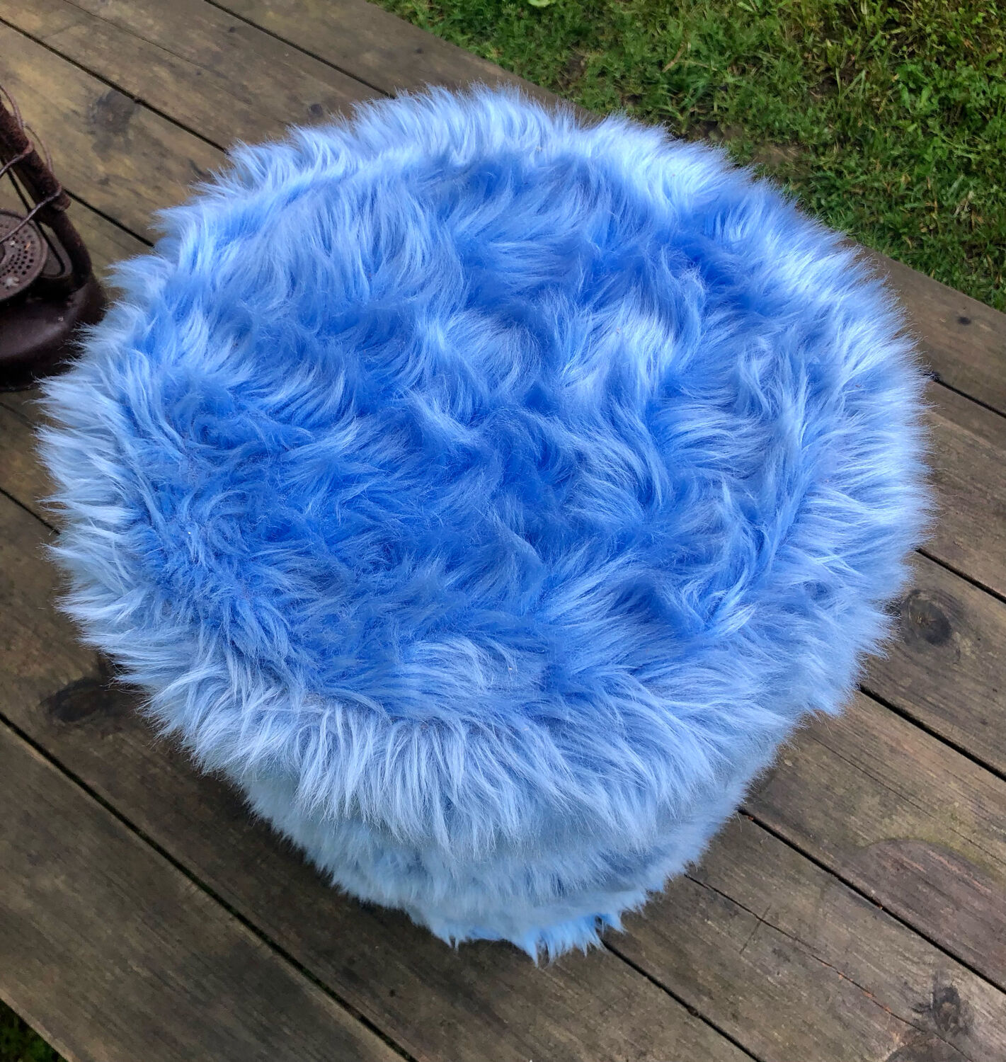 Vintage moumoute pouf