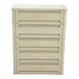 Cabinet blanc modèle “4964” par olaf von bohr pour kartell, 1970
