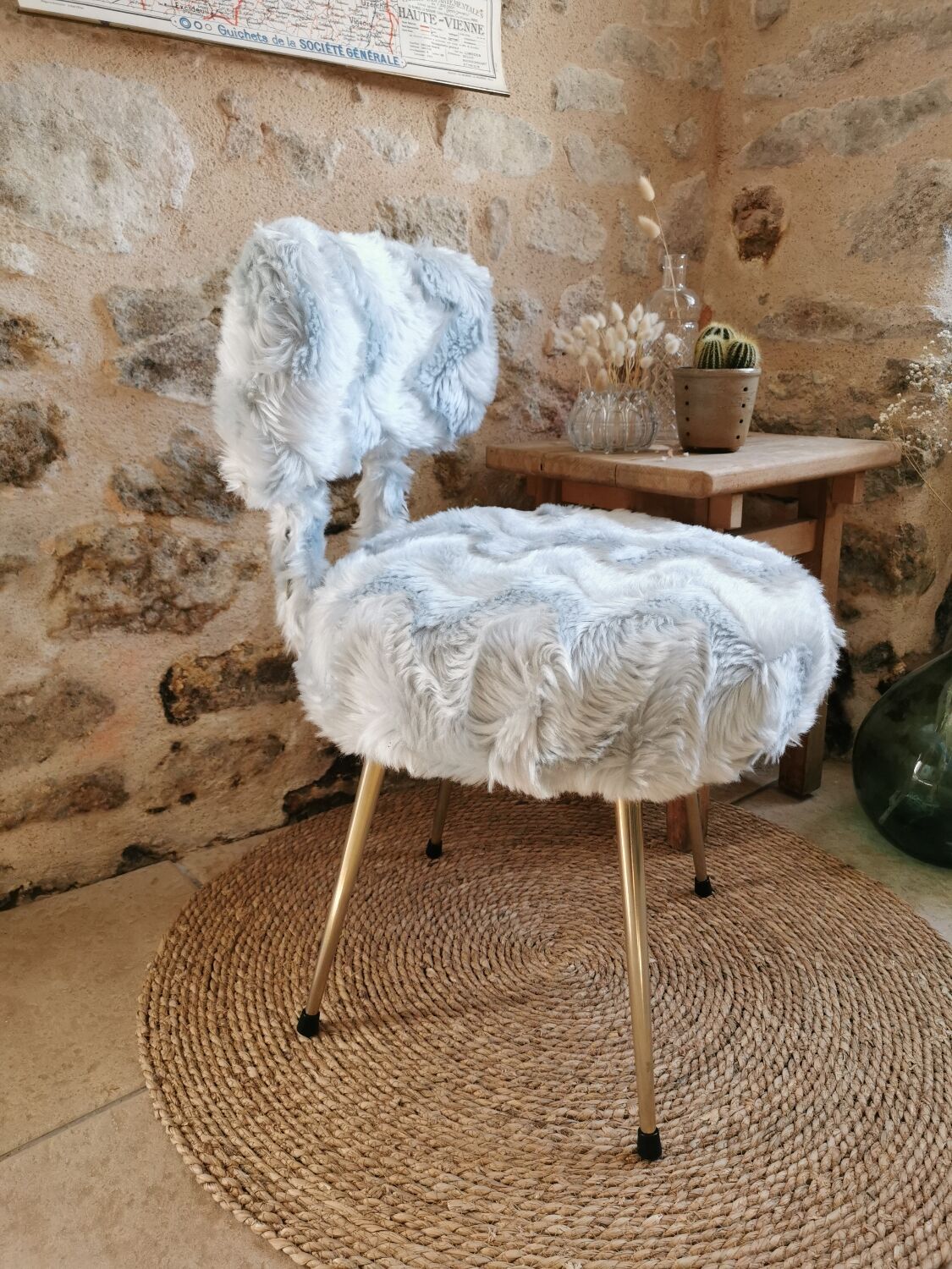 Armchair Vintage moumoute Pelfran