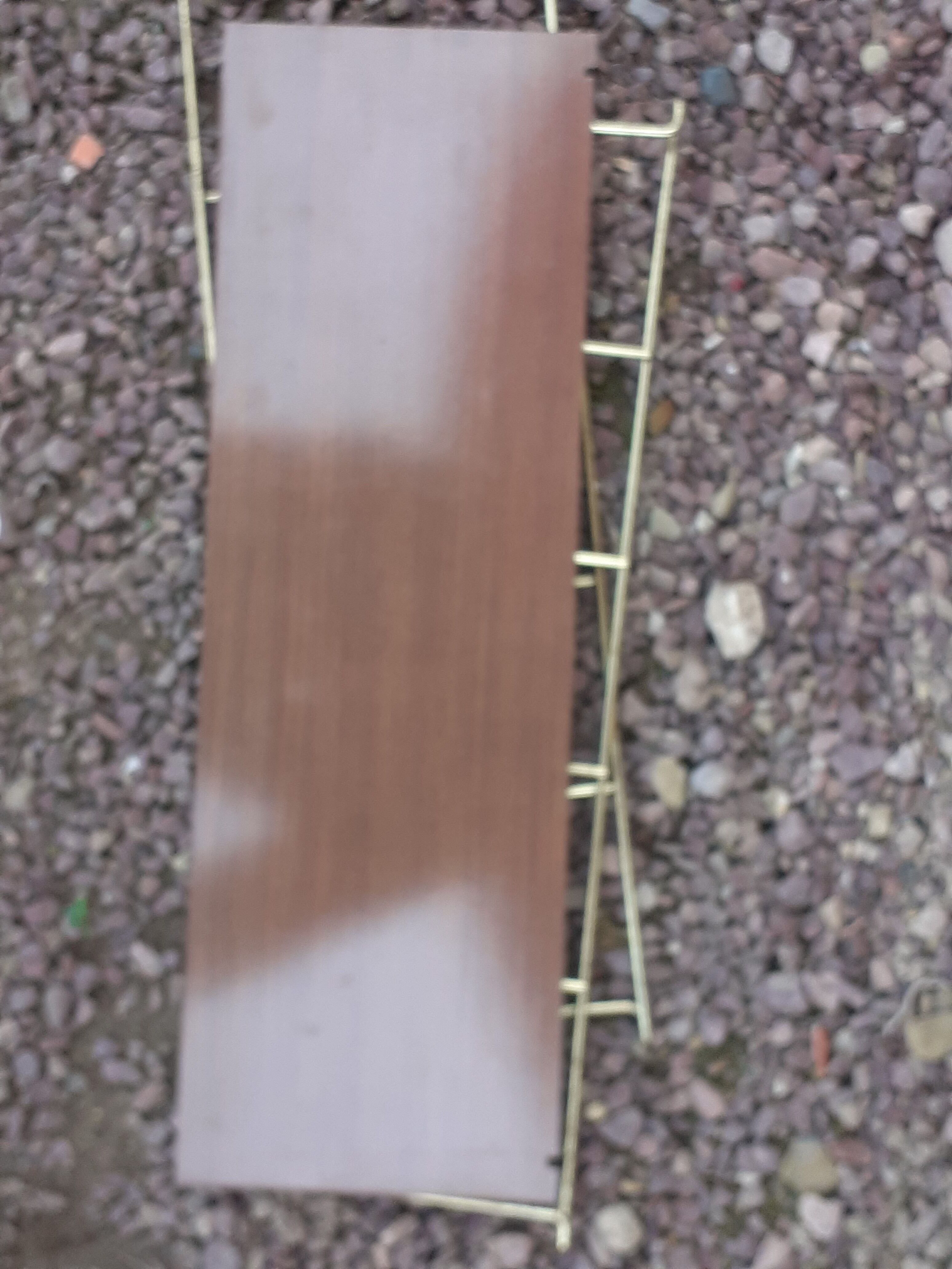 Wall floor wood and vintage gold metal xxeme