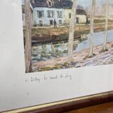 Framed landscape entitled "The Loing Canal", signed A. Sisley
