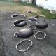 Lot of 4 Cobra chairs by Giotto Stppino