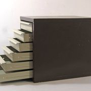 Industrial vintage metal set of drawers